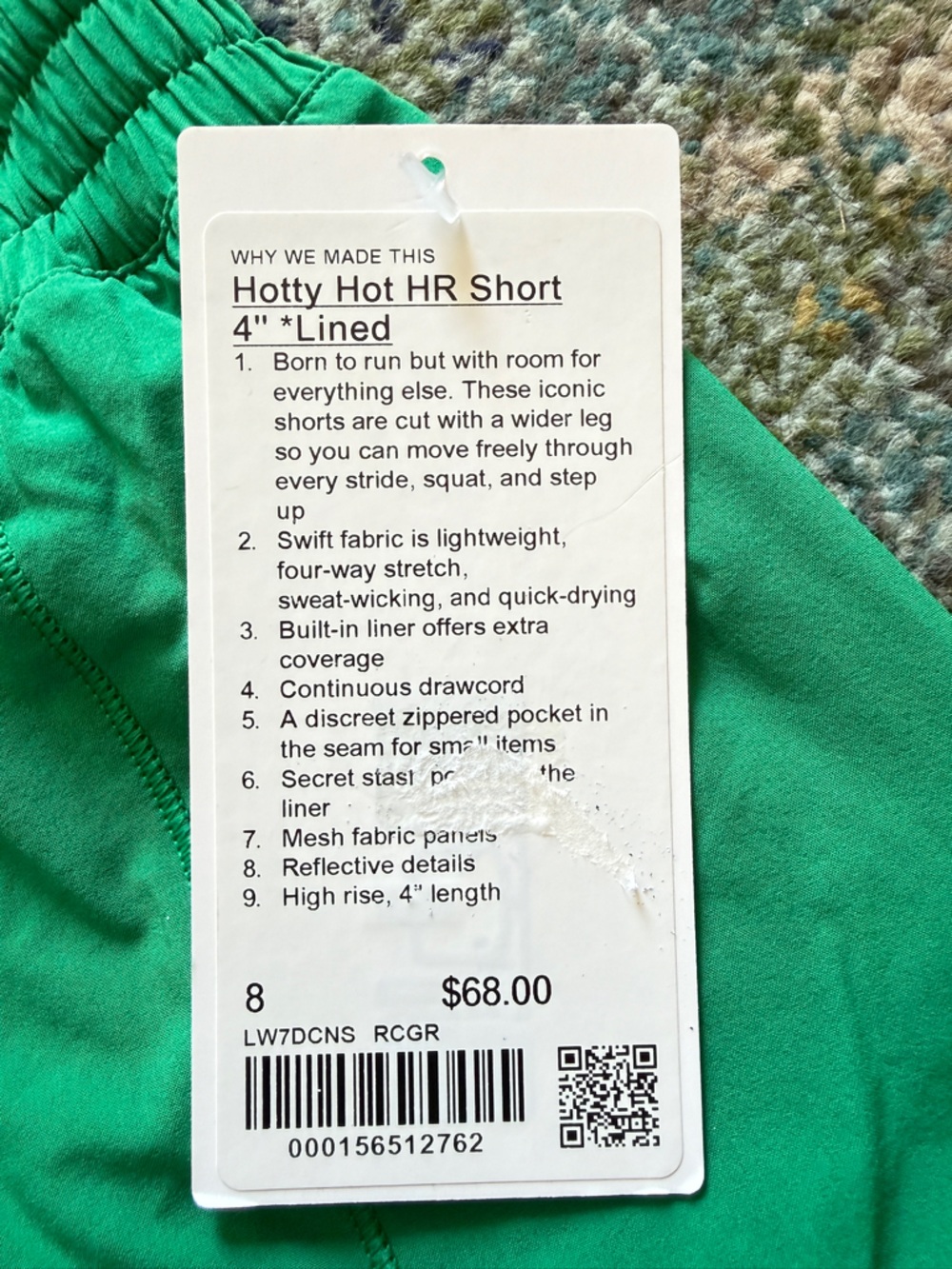 lululemon athletica Women's Athletic Shorts in Green - Picture 2 of 4